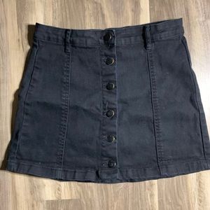 Black button up skirt